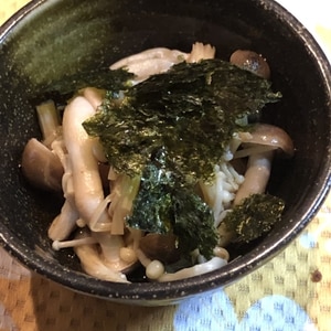 レンジで簡単♪きのこたっぷり海苔酢あえ